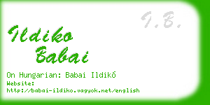 ildiko babai business card